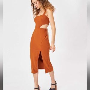 FINAL WEEKEND NWOT Cider orange cutout dress